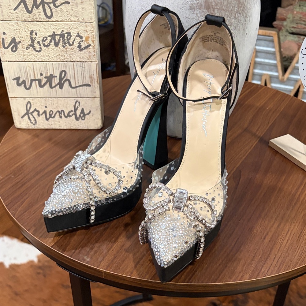 Elegant Black and Silver Women's Heels